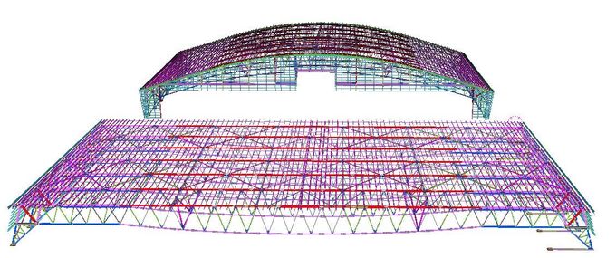 Q355B 등급 미리 제조하는 철골 구조물 건설 컬럼비아 하키 경기장 5