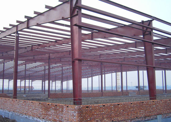 창고 구조를 위한 박공 구조 강철 구조물 건축 60 x 40 x 8개의 M