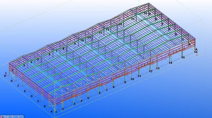 Q355B 등급 미리 제조하는 철골 구조물 건설 컬럼비아 하키 경기장 4